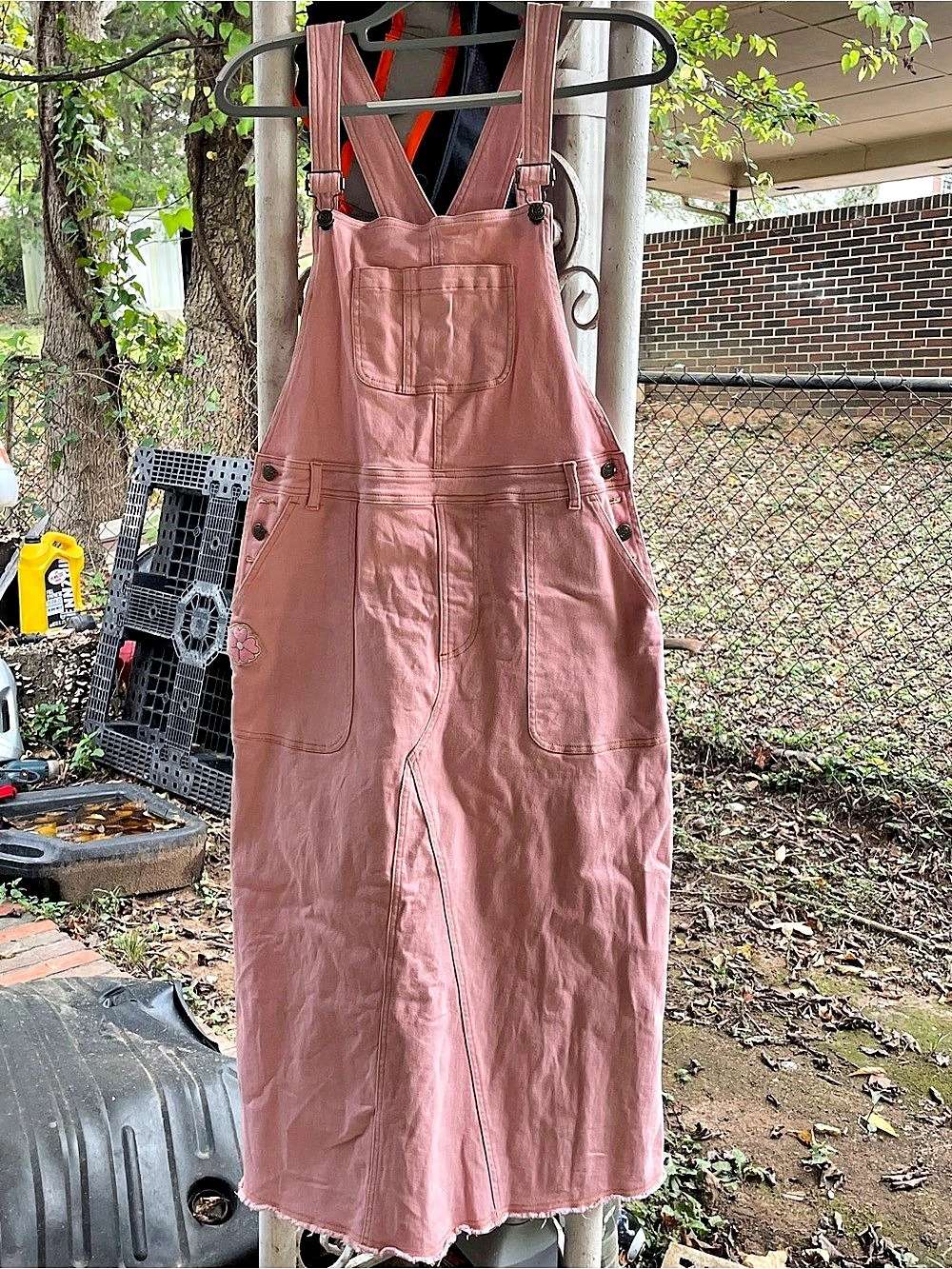 Spell & The Gypsy Collective Candy Denim Pinafore Dress - Pink - Size L